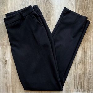 Black straight leg pants